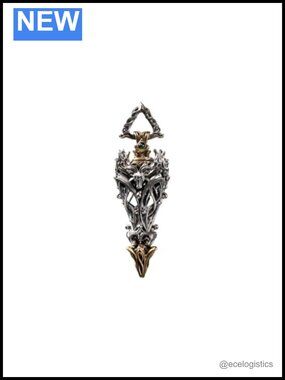 Pendulum Pendant Necklace White Bronze Brass Crystal Holder Stag Vine Gothic